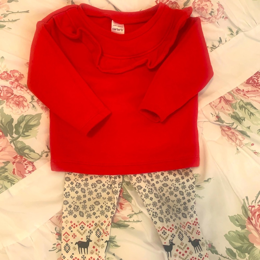 Carters Red Christmas Set